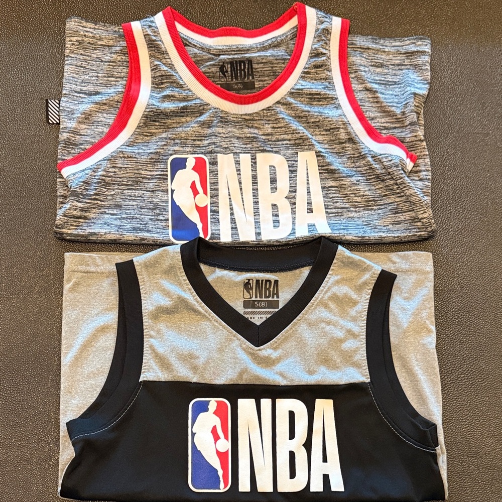 NBA Kids Muscle Tank Tops - Gray, Black, and Red size S (8)